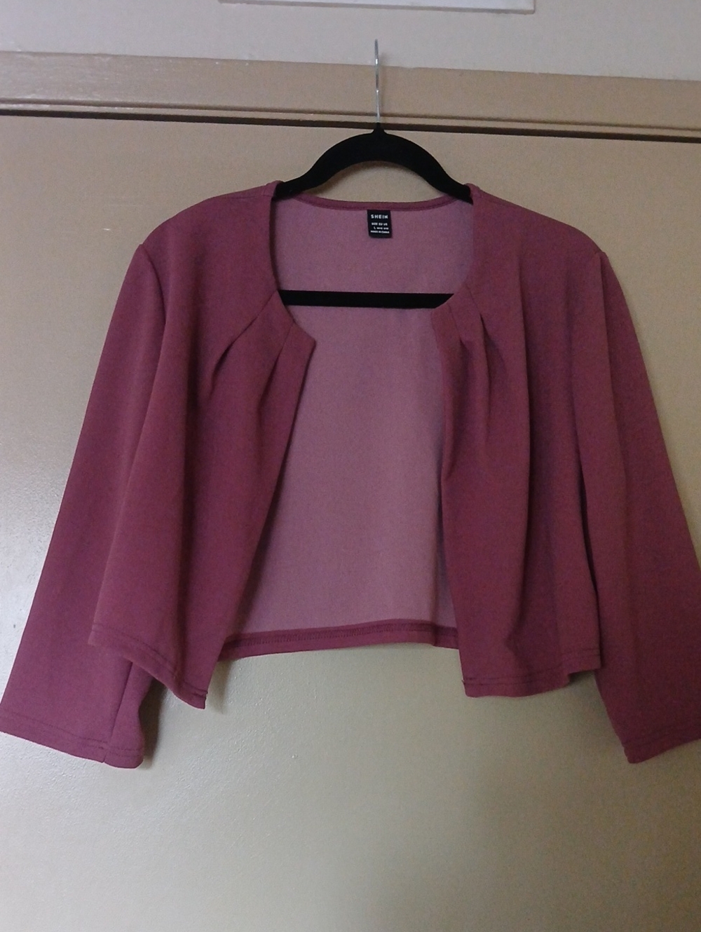 soeur Dusty Mauve Open-Front Cropped Cardigan Never Used